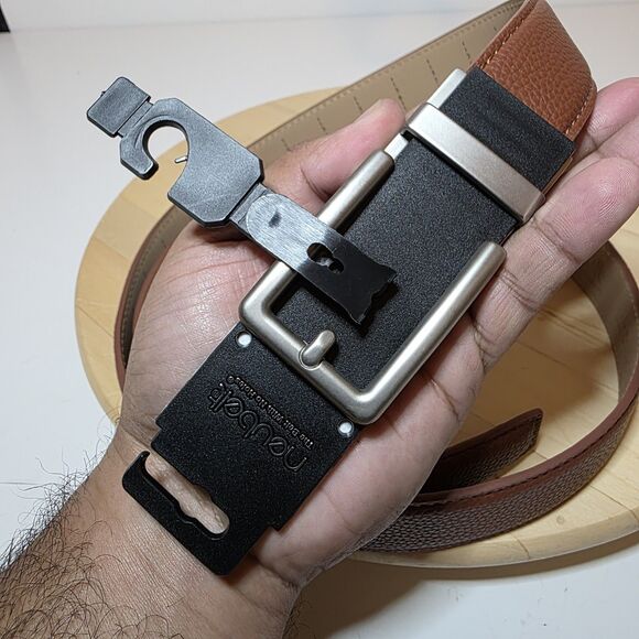 Nexbelt Neubelt Vegan Leather Golf Ratchet Belt - Pebble Grain Cognac NWT - Picture 5 of 12